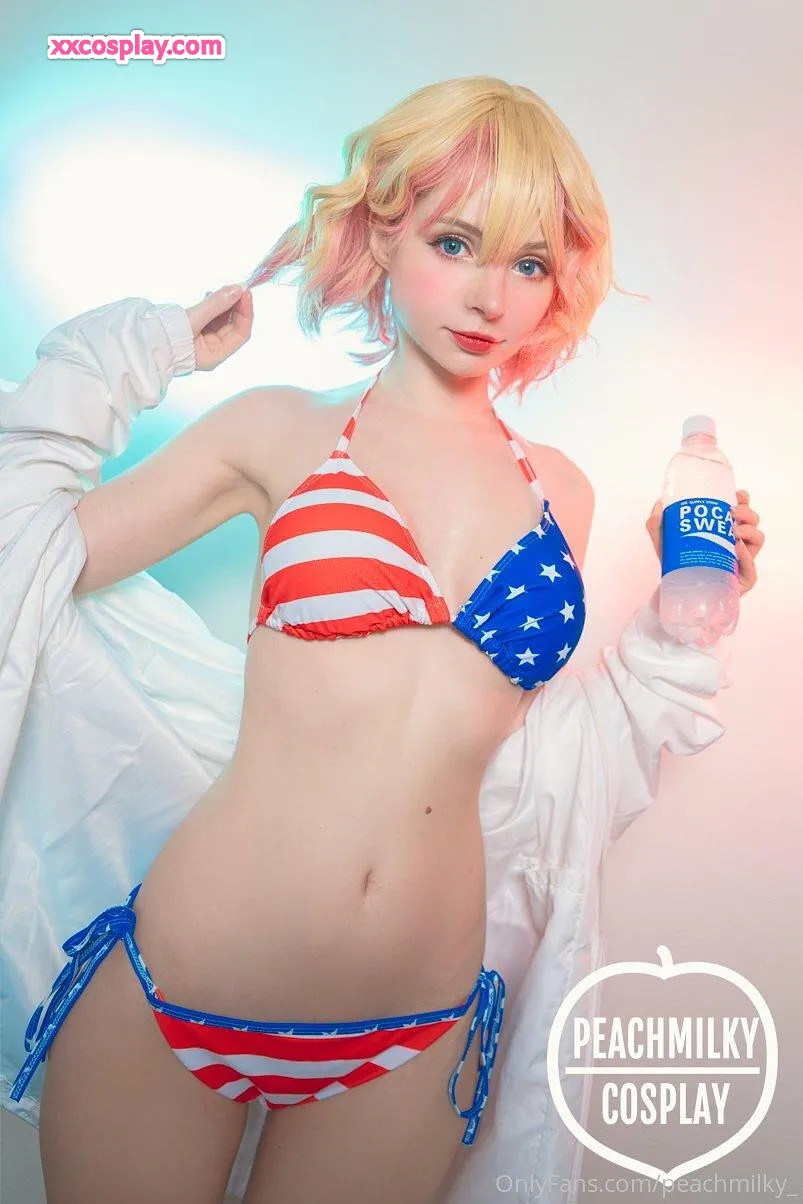 Peach Milky hóa thân Mami Nanami - Rent-a-Girlfriend Bikini Cờ Mỹ